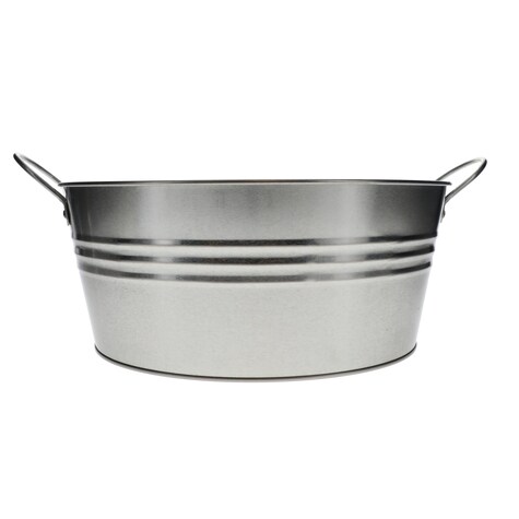 View Oval Metal Buckets with Ridge