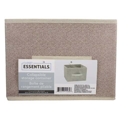 View Essentials Tan Collapsible Storage Containers