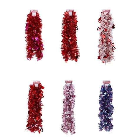 View Valentine's Assorted Tinsel Garlands, 9