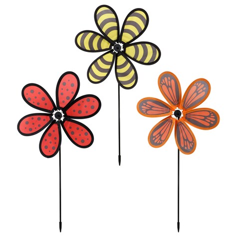View Garden Insect Decorated Pinwheels