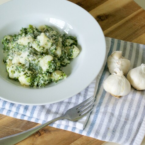 Garlic and Spinach Gnocchi