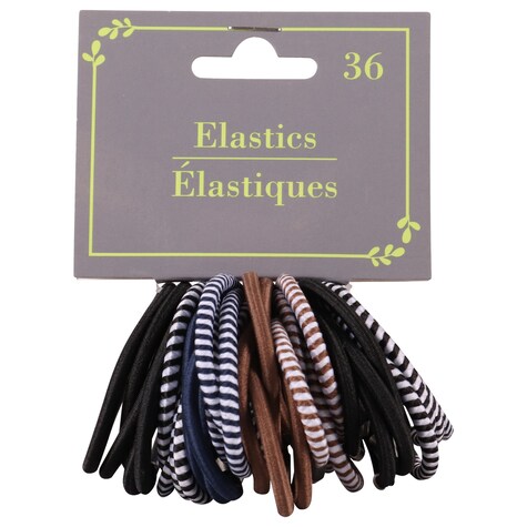 View Adult Assorted Thin Hair Elastics,