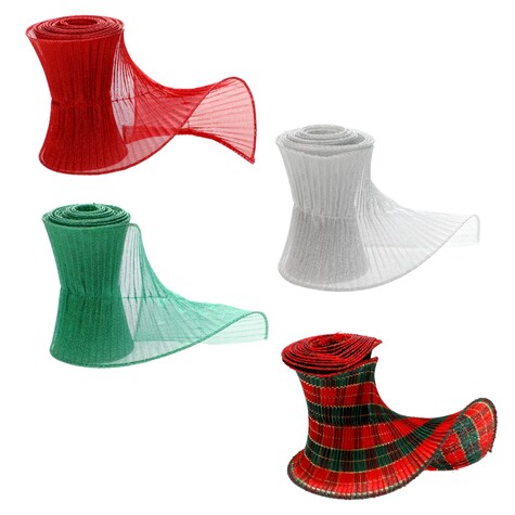 View Christmas Crinkle Ribbon Rolls, 6ft.