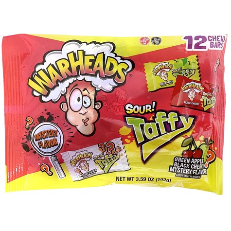 View Warheads Sour Taffy Bars, 12