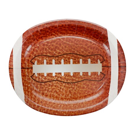 View Football Paper Plates, 6 ct.