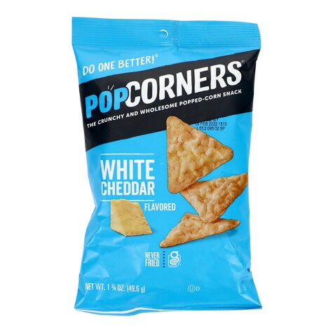 View Popcorners White CheddarFlavored Snack Chips,