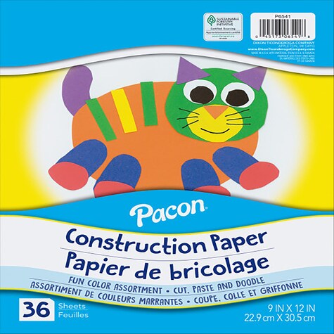 Roselle Colored Construction Paper, 36 Pages Dollar Tree