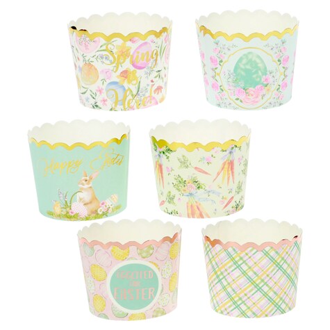 View EasterThemed Scalloped Baking Cups, 50ct.