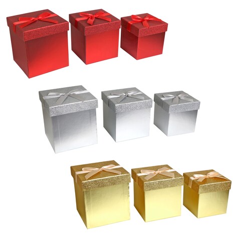 Bulk Voila Glitter Gift Boxes | Dollar Tree