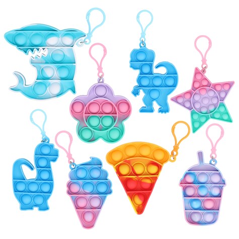 View PopIt Fidget Bubble Toy Keychains