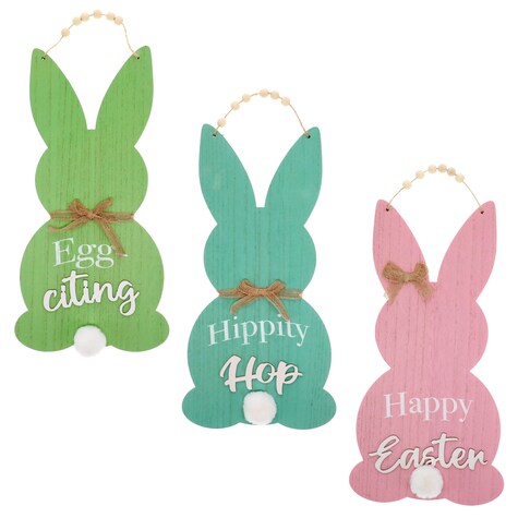View Wooden Easter Wall Signs, 18.125x8.75