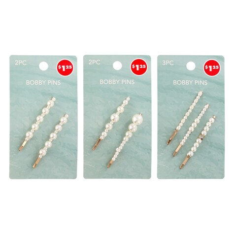 View Faux Pearl Bobby Pins
