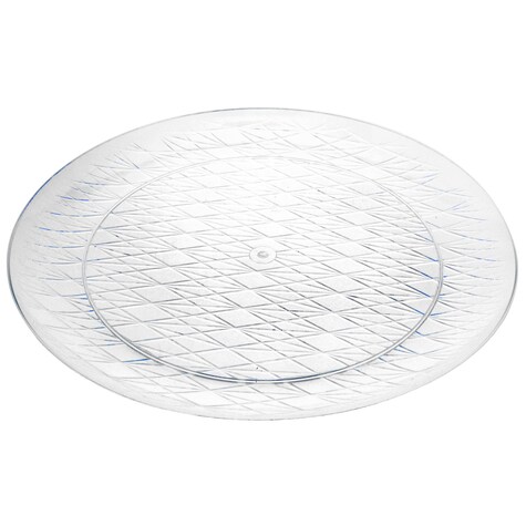 View Large Round CrystalCut Plastic Trays,