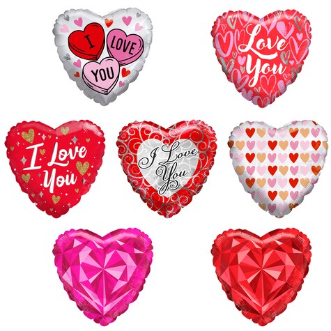 View Valentine's Day Helium Foil Balloons