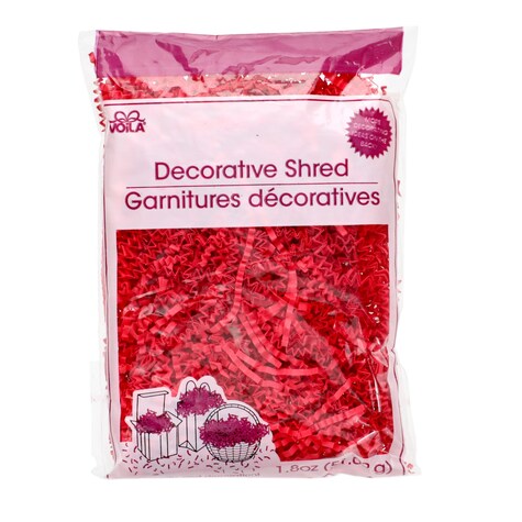 Bulk Voila Accordion Cut Red Decorative Paper Shreds 1 8 Oz Bags