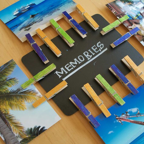 Clothespin Photo Board
