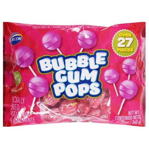 Bulk Arcor Bubble Gum Pops, 27ct. Bags Dollar Tree