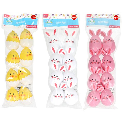 View CharacterShaped Fillable Plastic Easter Eggs,
