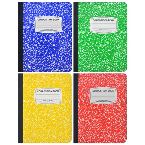 View Colorful Classic Composition Notebooks, 100