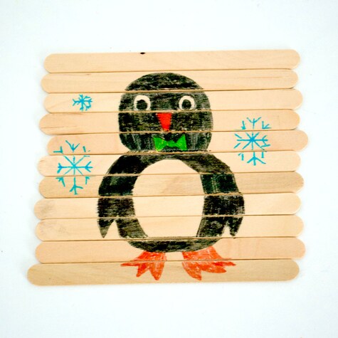 Make Your Own Popsicle Stick Puzzle