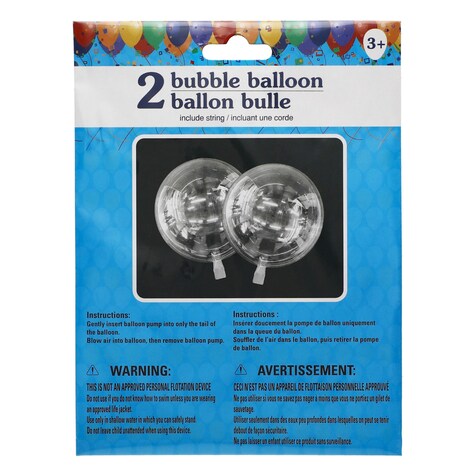 View Clear Bubble Balloons, 2 ct.