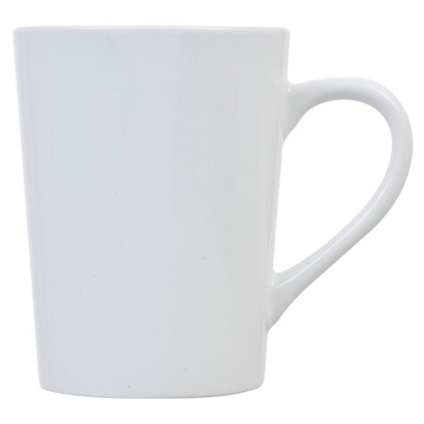 Royal Norfolk Classic White Tapered Stoneware Mugs, 14 oz.