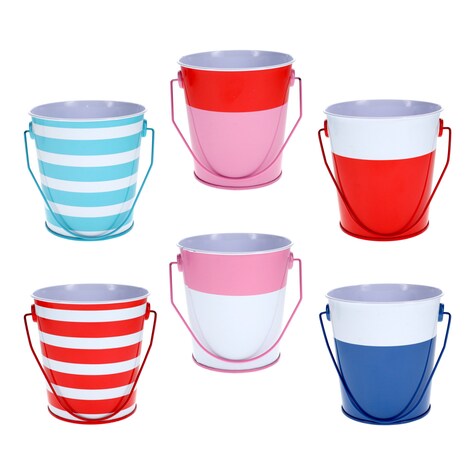 View Decorative Gift Tin Buckets with