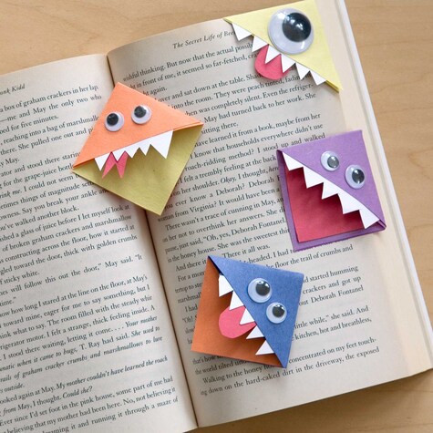 Googly Eyed Monster Bookmarks