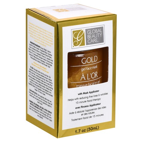 Bulk Global Beauty Care Gold Gel Face Masks, 1.7 oz. Dollar Tree