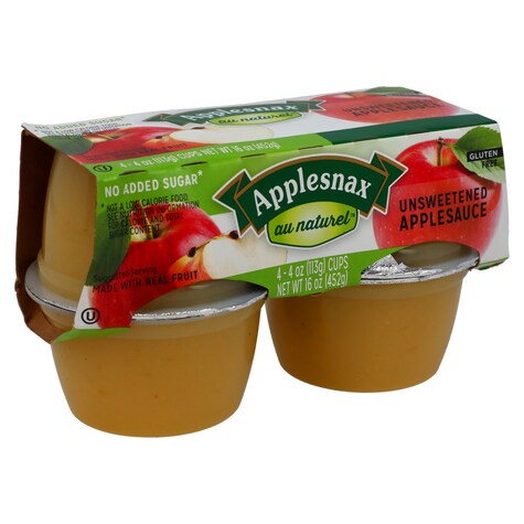 View Applesnax Au Naturel Unsweetened Applesauce,