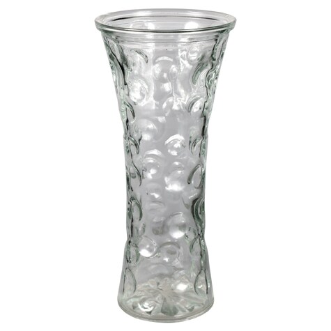Bulk Clear Glass Dimple Trumpet Vases, 8.5x3.875 in. Dollar Tree