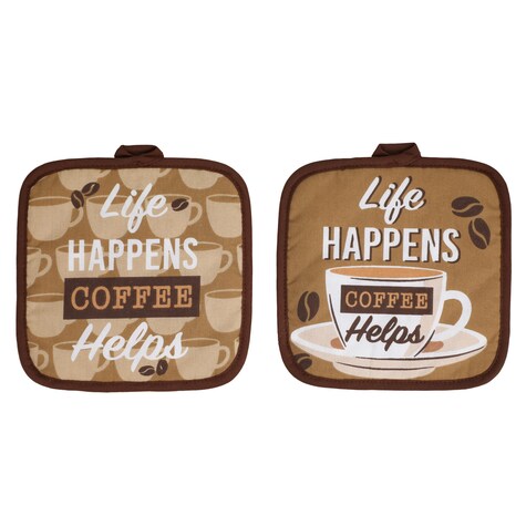 View Home Collection CoffeeThemed Pot Holders,