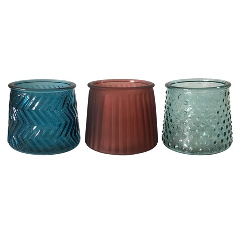 View Textured Glass Candle Holders