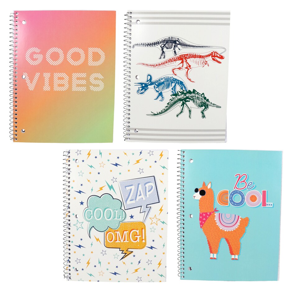 Bulk Fashion Spiral Notebooks, 10.5x8 in. Dollar Tree