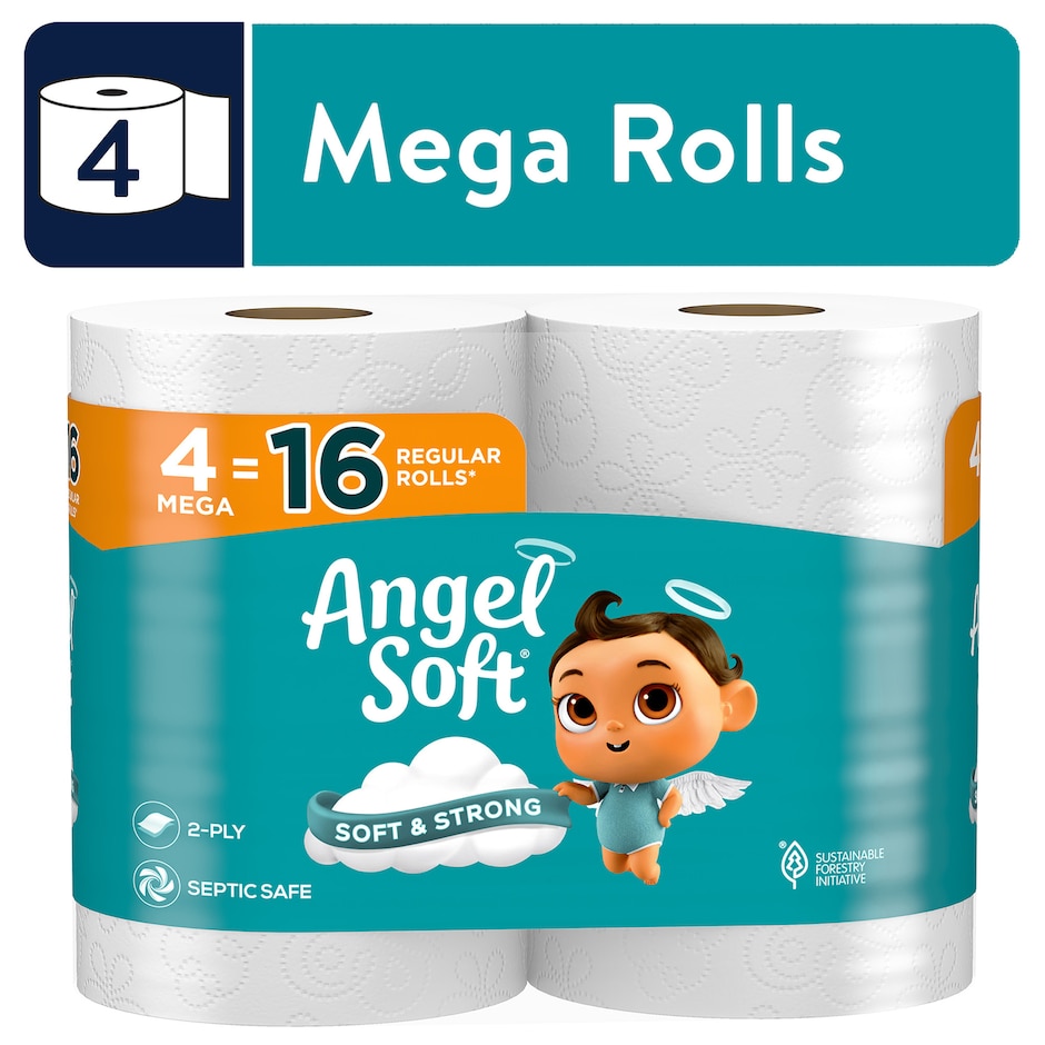 Angel Soft Papel Higienico Mega Roll, Caja de 12 Unidades 2