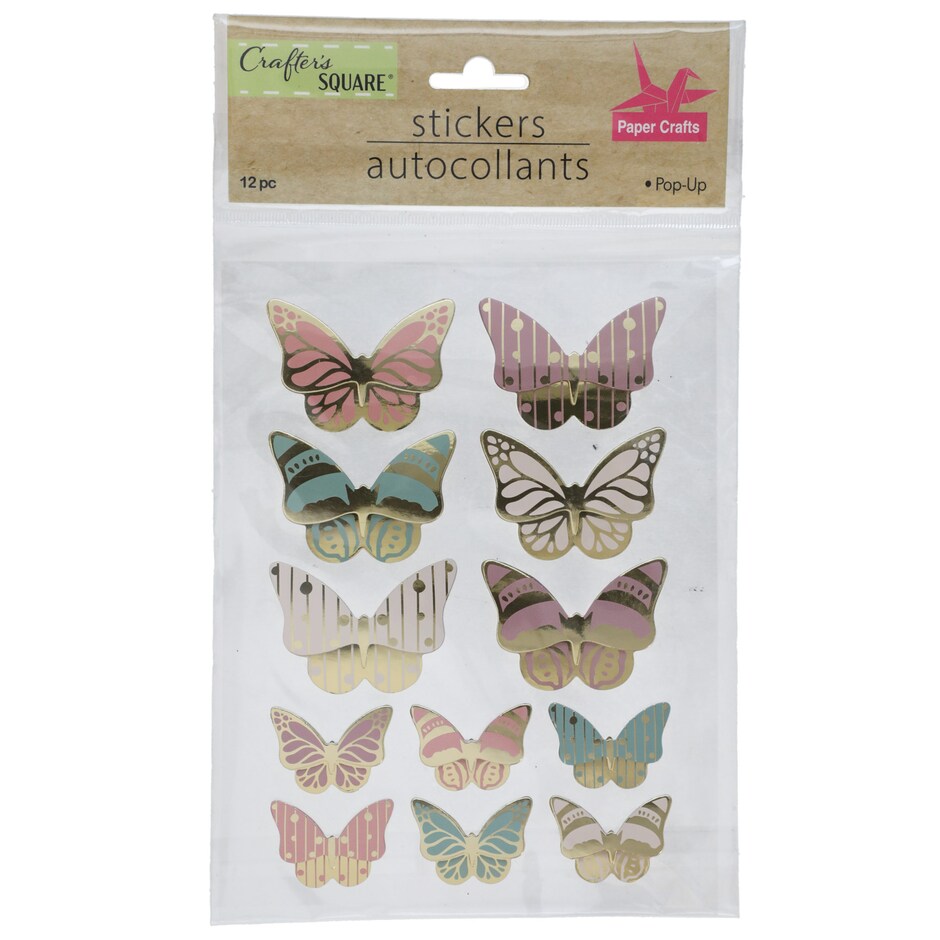 Calcomanias de Mariposas 3D con Brillo y Escarcha pa Decorar 2