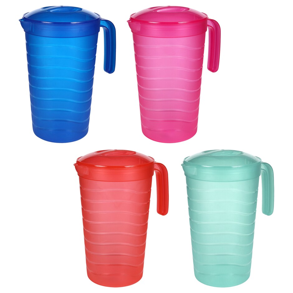 Bulk Summer Party Wave Design Plastic Pitchers, 2.5 qt. Dollar Tree
