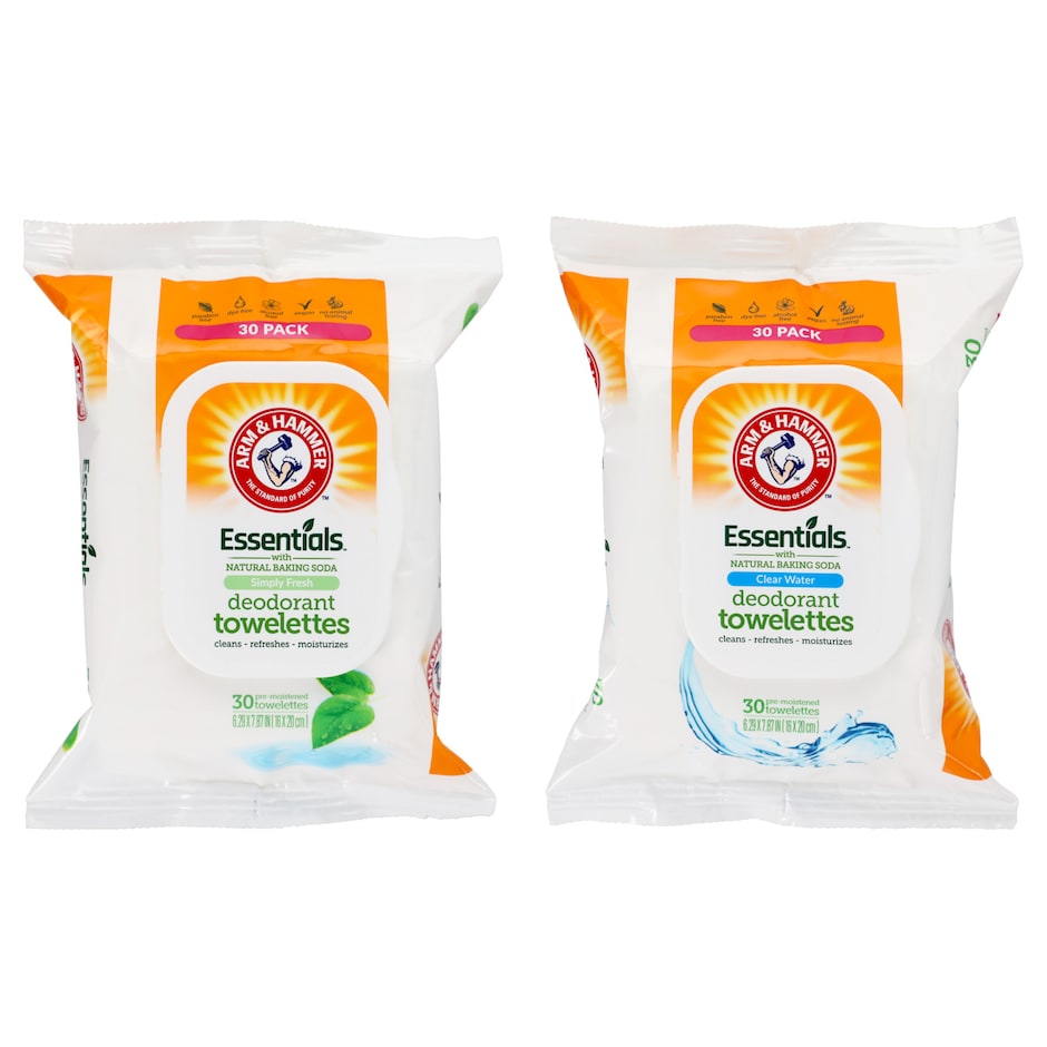 Toallitas Desodorantes Arm & Hammer Essentials, 30 Unidades 2