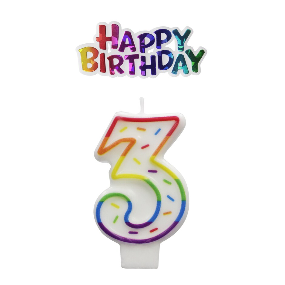 Velas de Cumpleanos 3 - Set de 2 - Celebra con Estilo en Mercablo 2