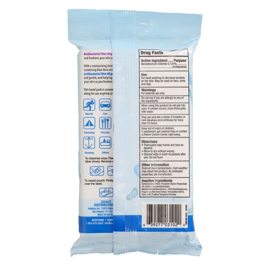 Aquarelle Panitos Humedos Viajeros 40u Con Vit E y Aloe Para Ti 2