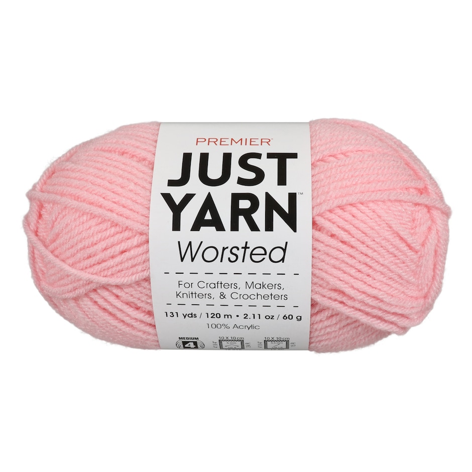 Bulk Premier Just Yarn Pink Worsted Yarn, 104 yd. Dollar Tree