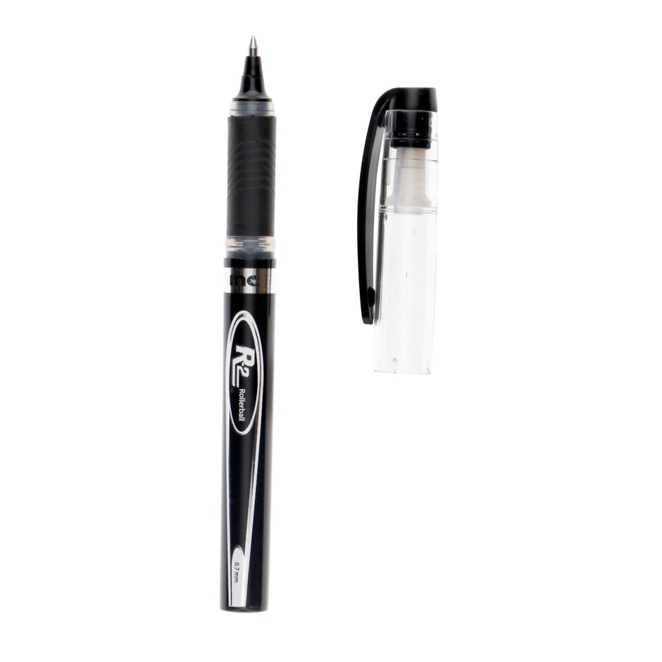 Plumas Inc R-2 Roller Negras 2-pk - Escribe nitido y sin manchas 2