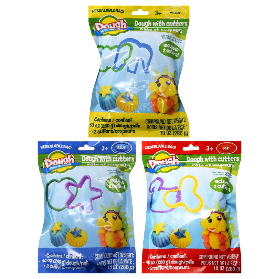 Bulk Craft Dough with Cutter Molds, 10 oz. Bags Dollar Tree