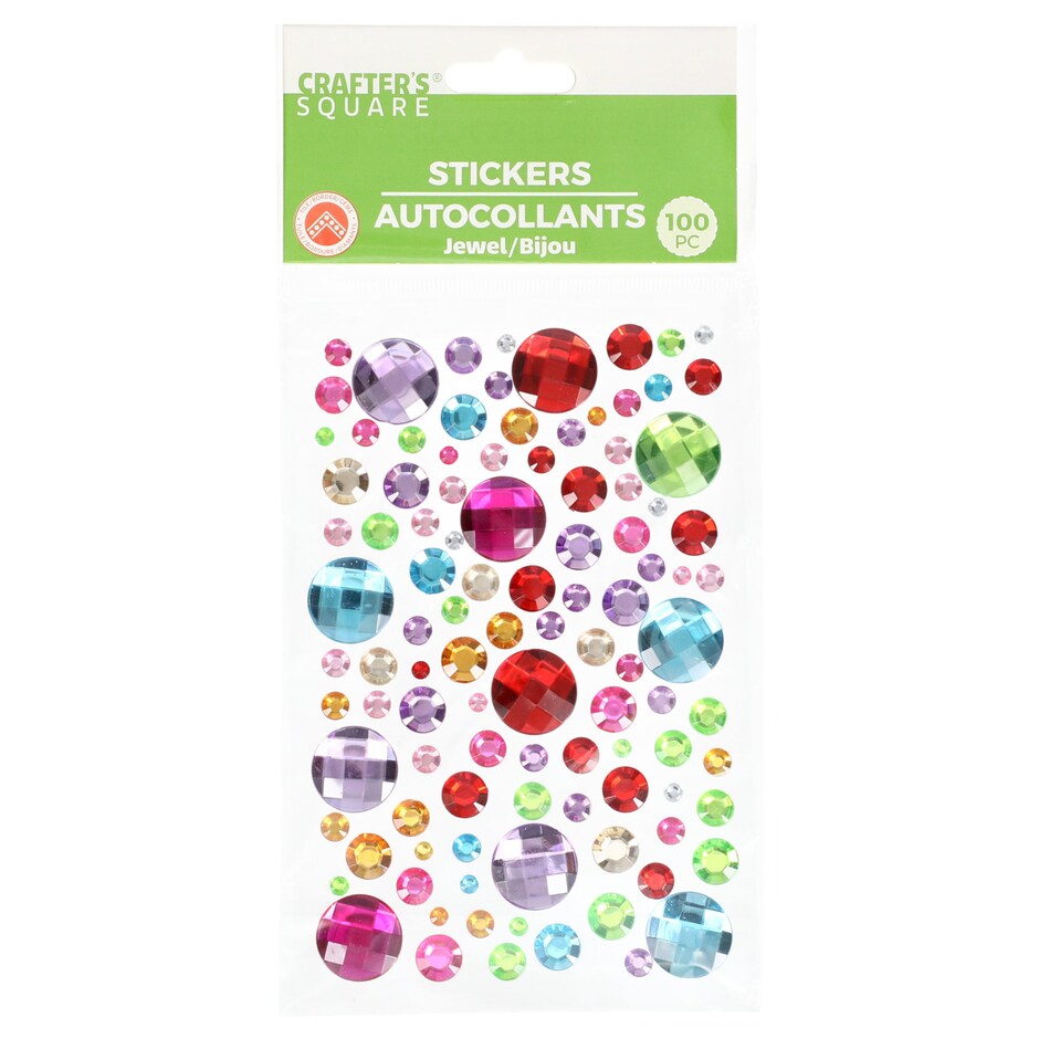 Stickers de Gemas Redondas Surtidas 100 Pcs - Dale un Toque Brillante a Tus Creaciones 2