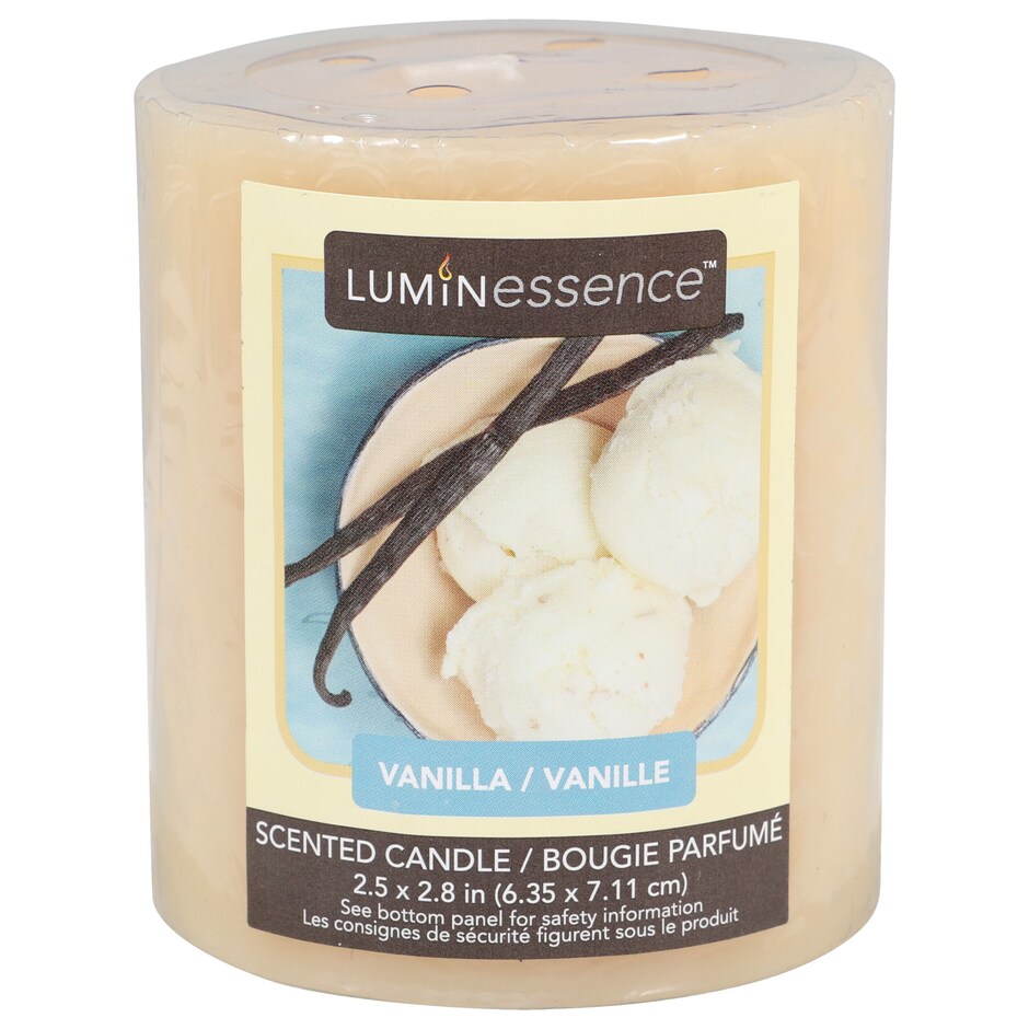 Luminessence VanillaScented Pillar Candles Dollar Tree