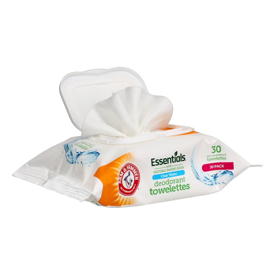 Toallitas Desodorantes Arm & Hammer Essentials, 30 Unidades 3
