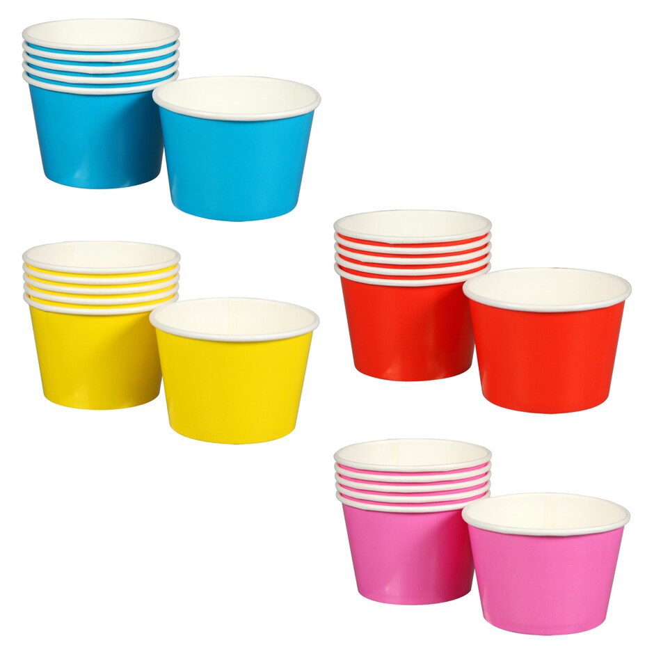Bulk Paper Party Snack Cups, 8ct. Packs Dollar Tree