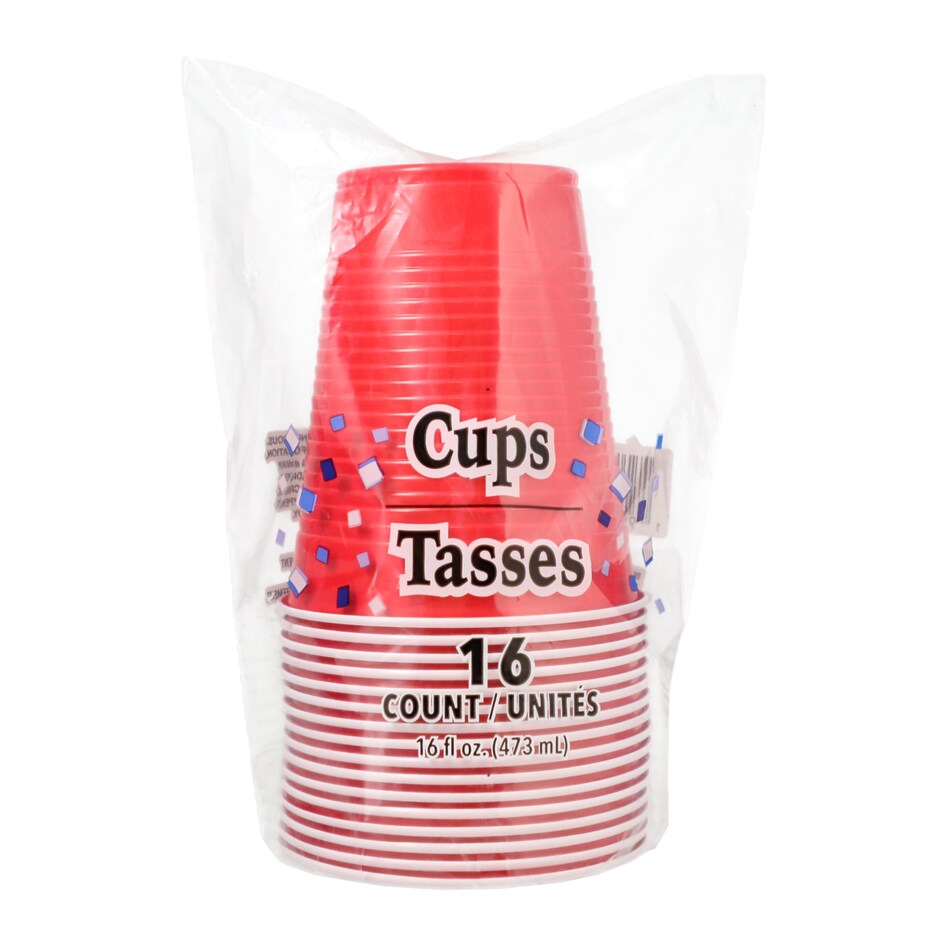 Vasos Rojos de Plastico 16 oz - Pack de 4 - Pa Tus Fiestas 2