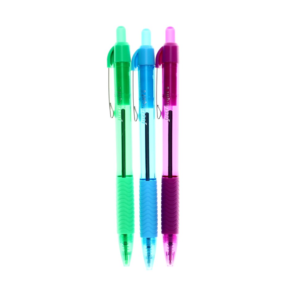 Boligrafos Inc. Retractiles Tinta Hibrida Negra - Paq. de 3 para escribir nitido 2