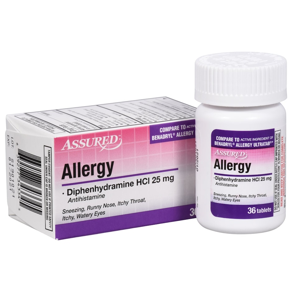Bulk Assured Allergy Mini Tablets, 36ct. Bottles Dollar Tree